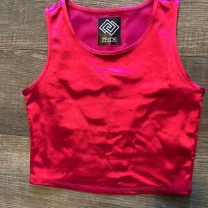 Zelos Women's Hot Pink Crop Top